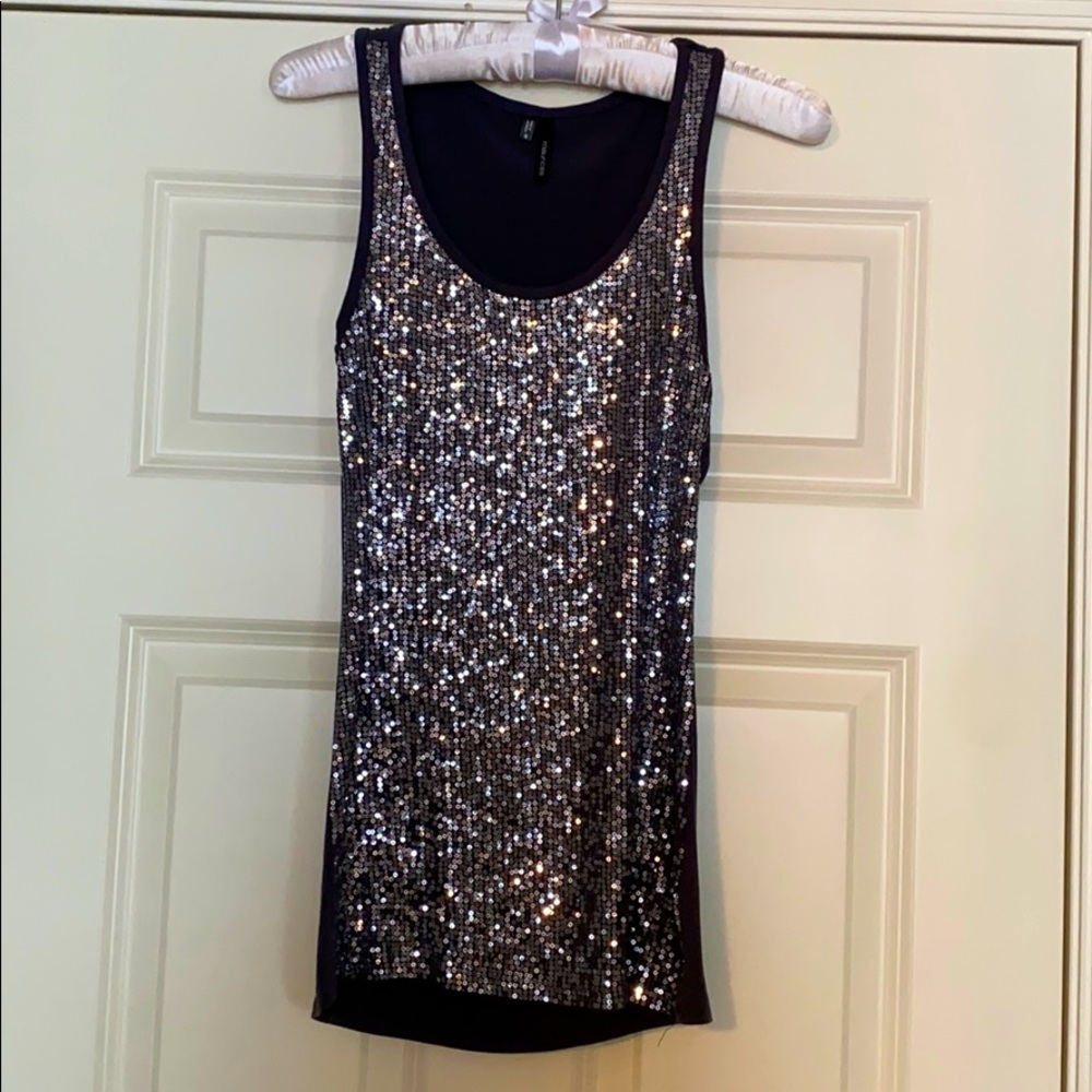 Maurices gray sequin tank top